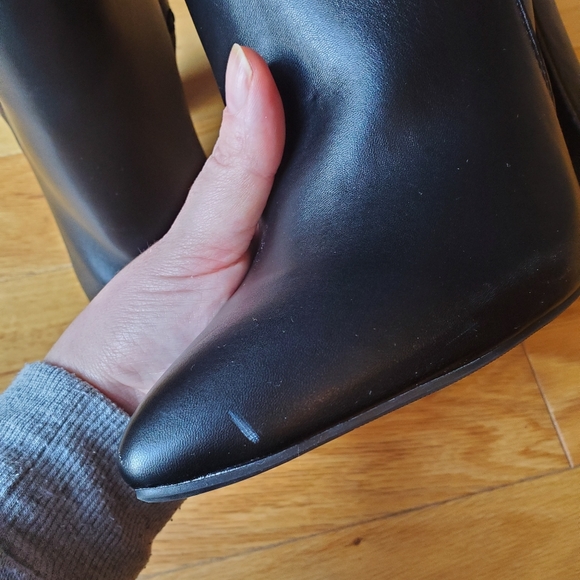 Black Pointy Toe Booties - Picture 7 of 8